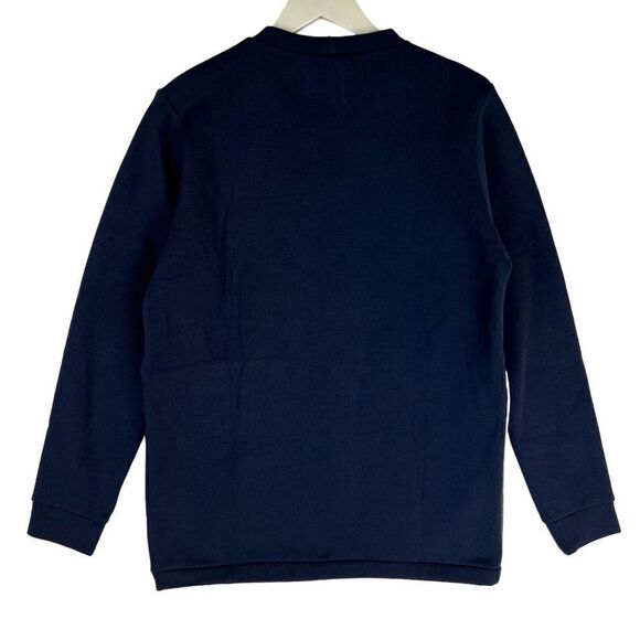 Corelate Men Navy Blue Sweatshirt Long Sleeve Cotton Pullover US S Small - Picture 3 of 10